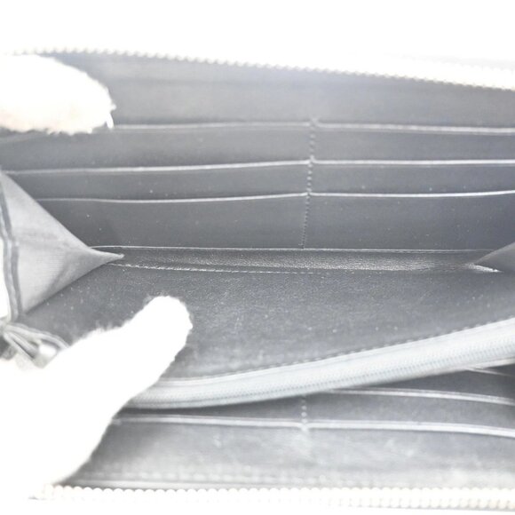 GUCCI Micro Guccissima GG Pattern Zip Around Long Wallet Leather Black - Picture 9 of 15